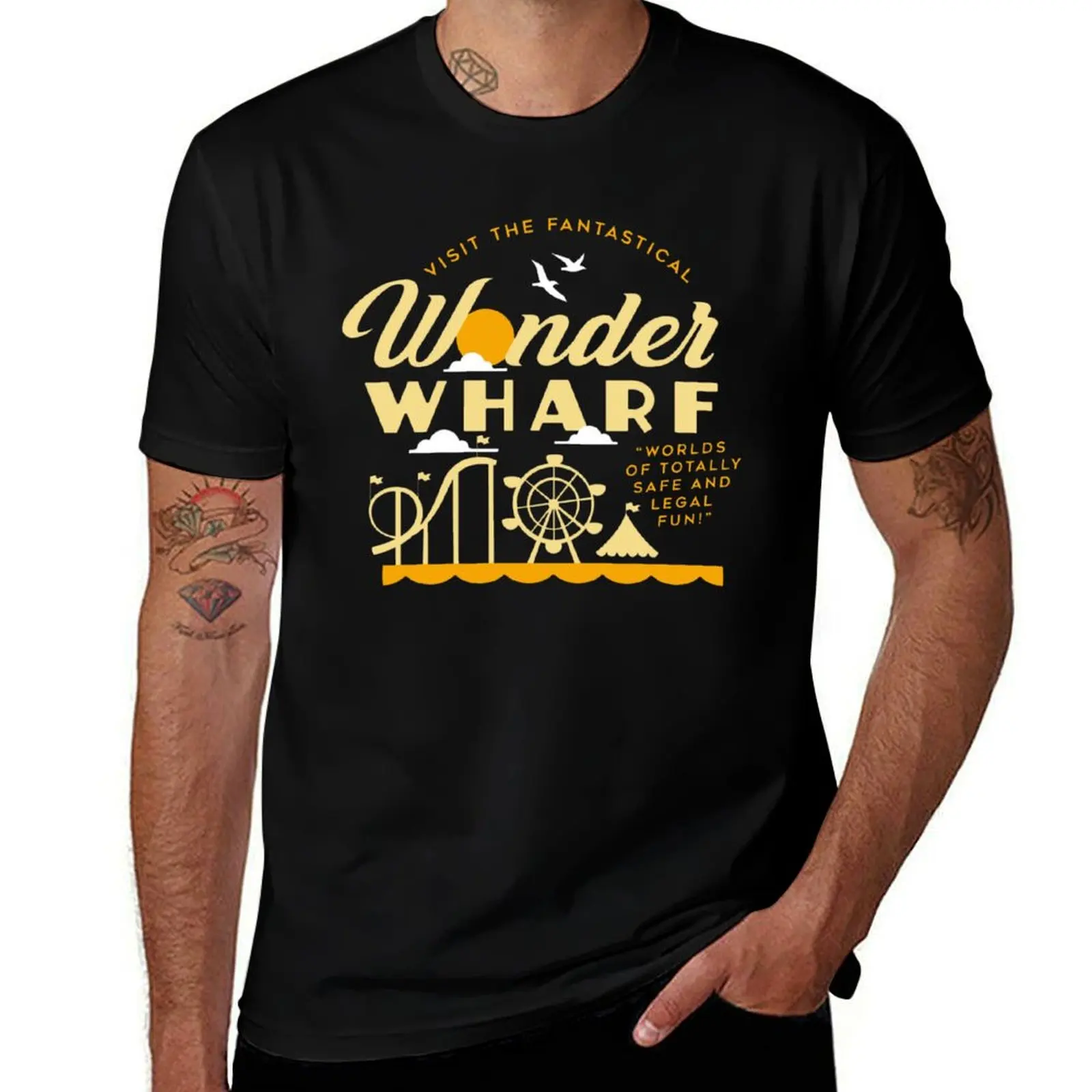 

Retro Wonder Wharf T-Shirt t shirts cotton 100% men t shirt cotton 100% man tshirt T-Shirt
