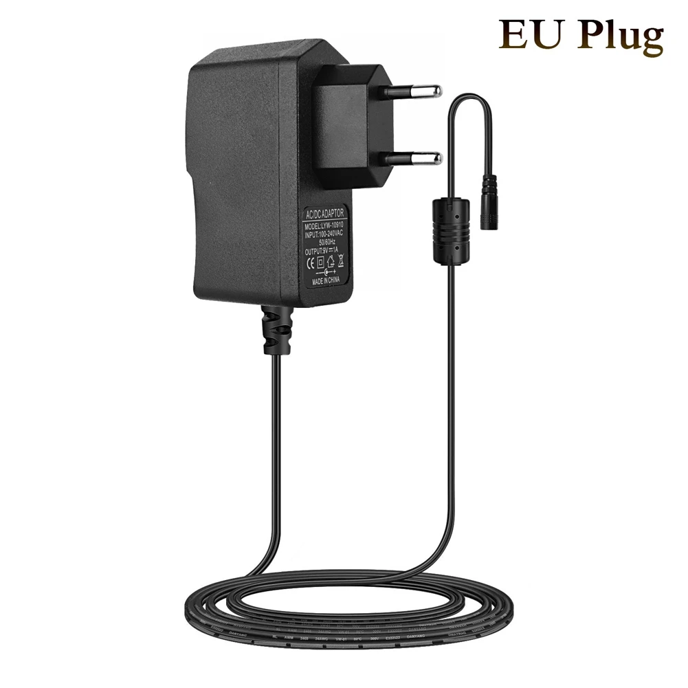 Pedal de efeito de fonte de alimentação com cabo de 2M 9V 850MA Adaptador de alimentação para pedais com efeitos de guitarra elétrica, plugue UE