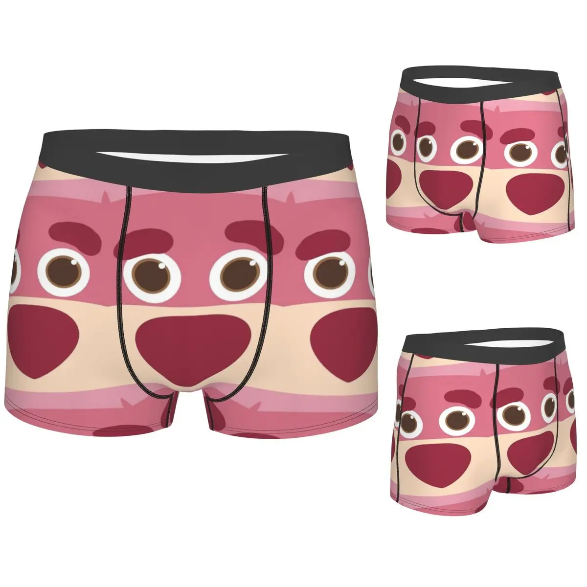 

Boxer Underpants Shorts Strawberry Bear Cartoon Panties Men's Comfortable Underwear for Homme Man Boyfriend Gifts