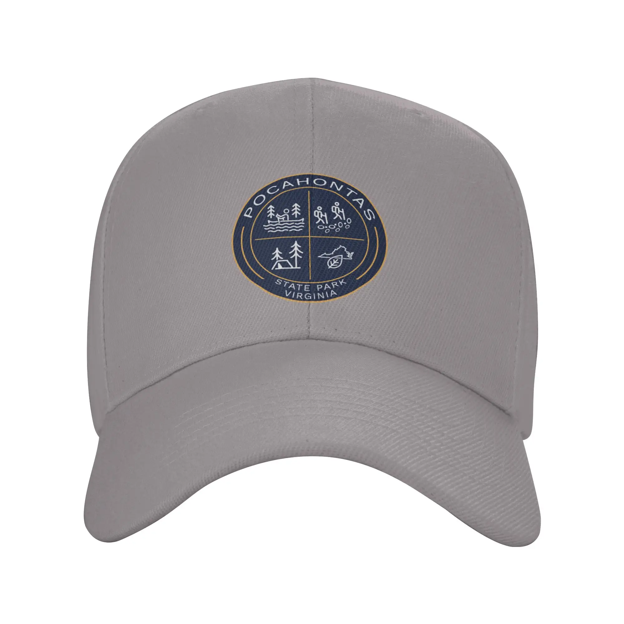 Hot Sale Pocahontas State Park Heraldic Logo Baseball Cap  Plain Sun Cap  Fishing Sun Cap