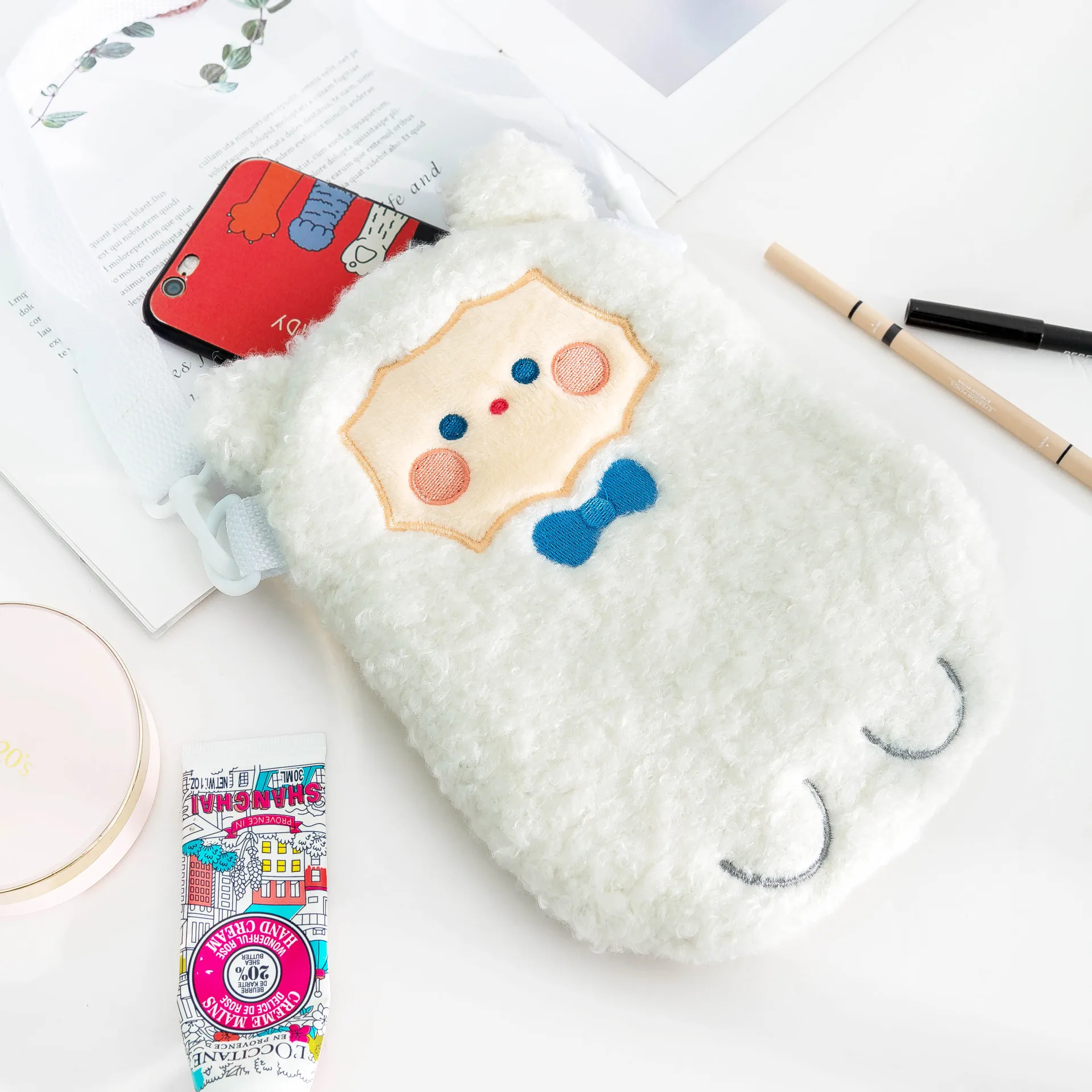 Autumn Winter Cute Cartoon Bag Fashion Crossbody Plush Bag Children\'s Storage Bag Kawaii Side Pockets Crossbody Bag Little Bag