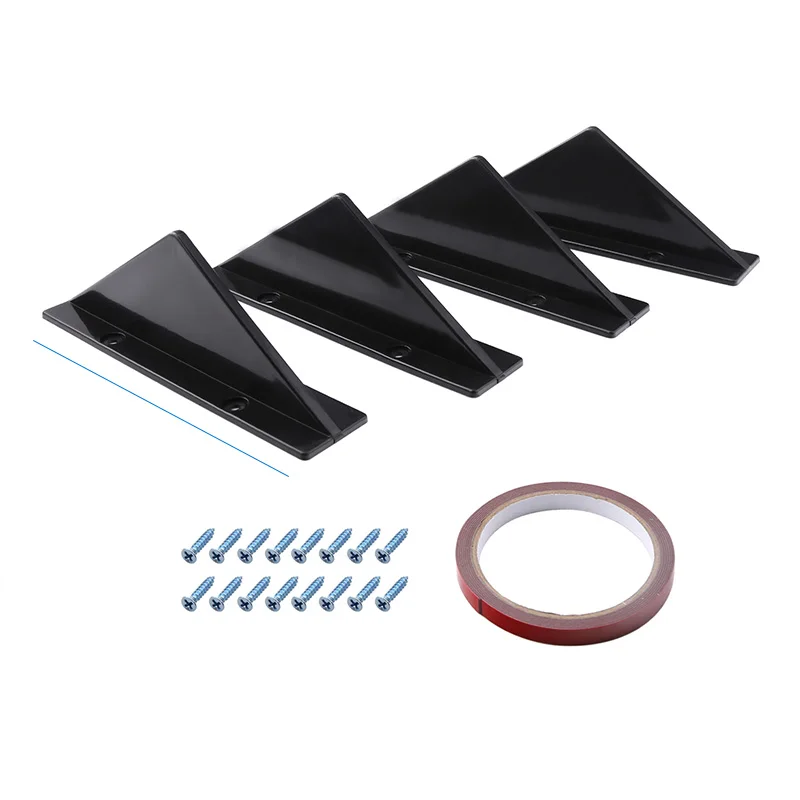 4pcs flat black