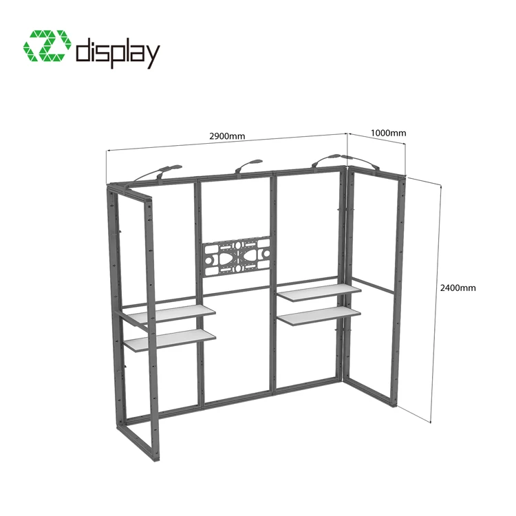 10 Fuß Custom Exhibition Trade Show Booth Modulares Display-System Einfache Einrichtung des Display-Ständers