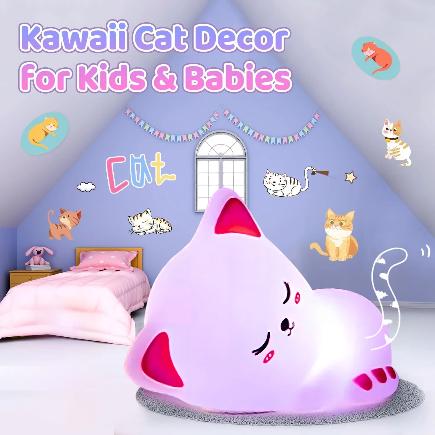 Niedliche wiederaufladbare Sil – Baby Nursery Table Lamp Bewertung und Preis
