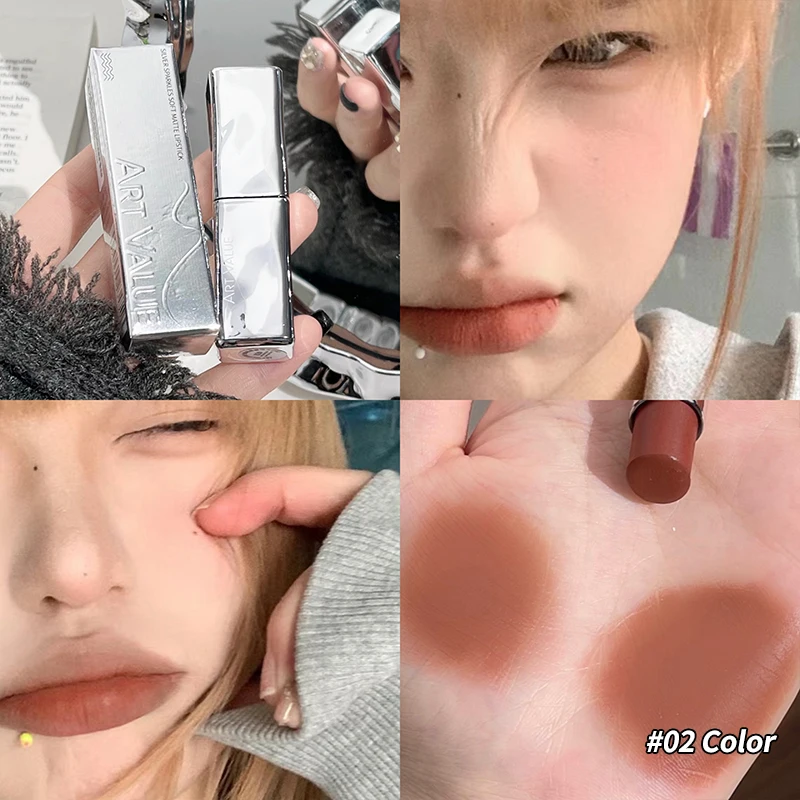 Natural Matte Velvet Lipstick Long Lasting Non-Stick Cup Lip Gloss Lip Tint Balm Sexy Red Lip Stick Smudge-free Makeup Cosmetics