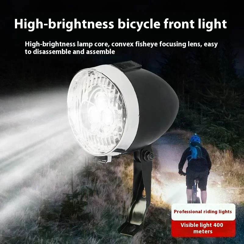 3 مصابيح LED كلاسيكية للدراجة، 3 أوضاع إضاءة، ضوء أمامي من النوع C، شحن كلاسيكي، كشافات أمامية للدراجات، ملحقات ركوب الدراجات #2