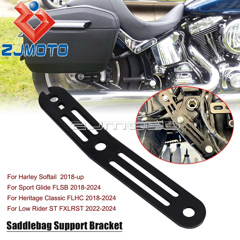 

Motorcycle Right Saddlebag Support Bracket Kit For Harley M8 Softail Heritage Classic Sport Glide FLSB Low Rider ST FXLRST 18-24