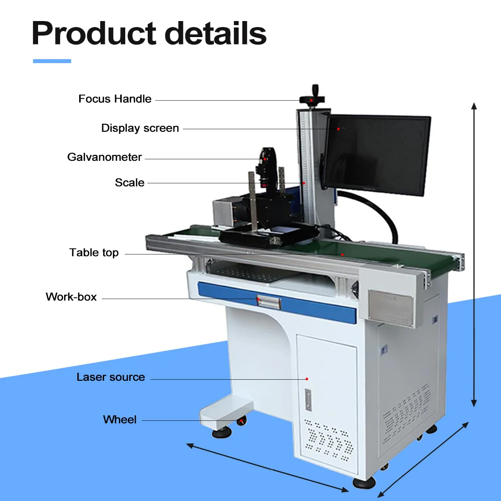 UV Laser Marking Machine 3W 5W 10W UV Vision Marking Machine  Glass Marking Machine Automatic Transfer Marking For Plastic