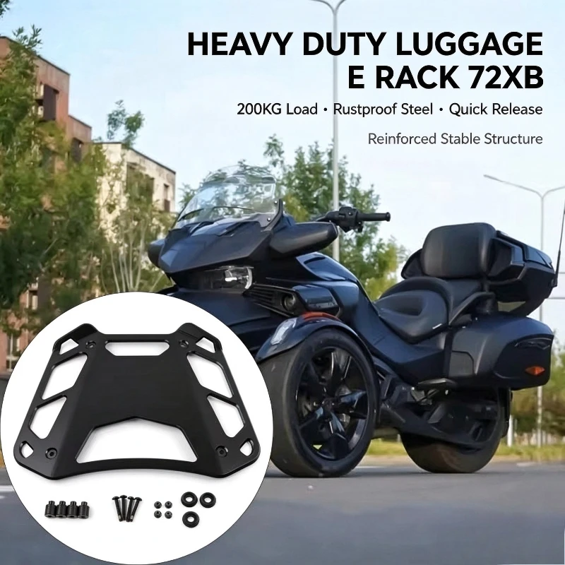 Motorbike Luggage Rack 200kg Bearing Steel Rustproof Face Fast Release Plan Strengthened Stability Structure 72XB