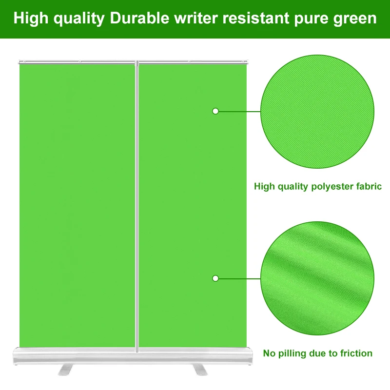 110x200cm Backdrop Chroma Key Silver Base Wrinkle-Resistant Fabric Background Removal Green Screen With Carry Bag For Instagram