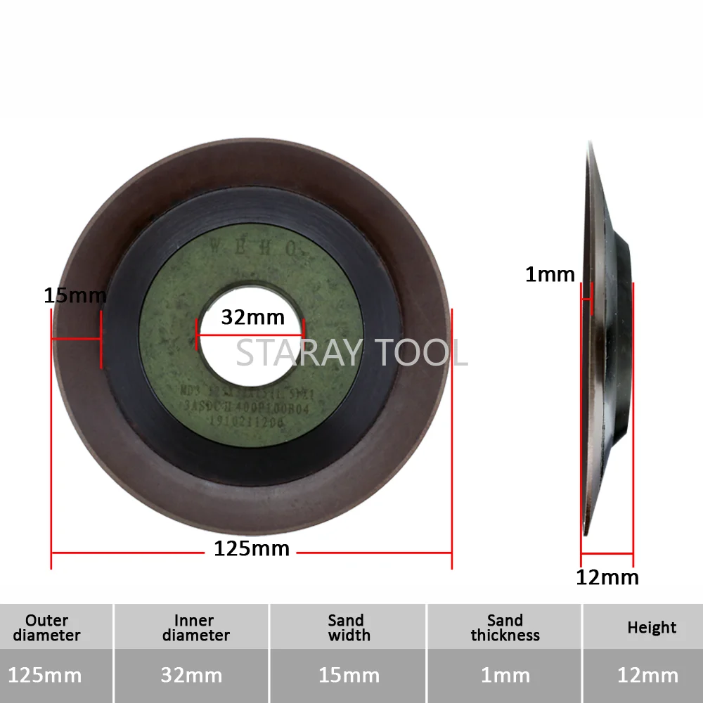 Customized Grinder Wheel Diamond Sharpening Disc for Grinding Stone Carbide Steel Tungsten Saw Blade Angle Milling Cutter Tool