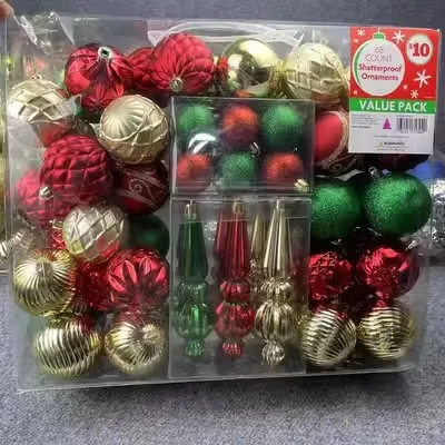 waiwai Plastic Christmas Tree Ball Set Christmas Tree Decoration Party Decoration Christmas Tree Decoration House Decoration