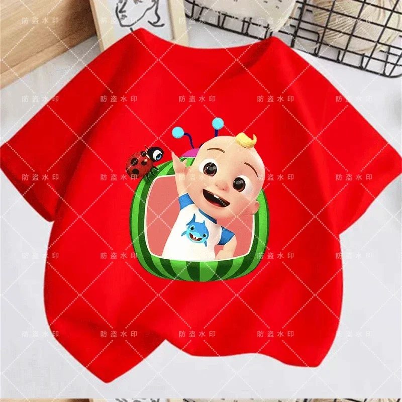 Toddler Stitch Boy Tops Baby Bus Euro 2024 Kids Clothes Birthday Present Children\'s Clothing Watermelon T-shirts for Children