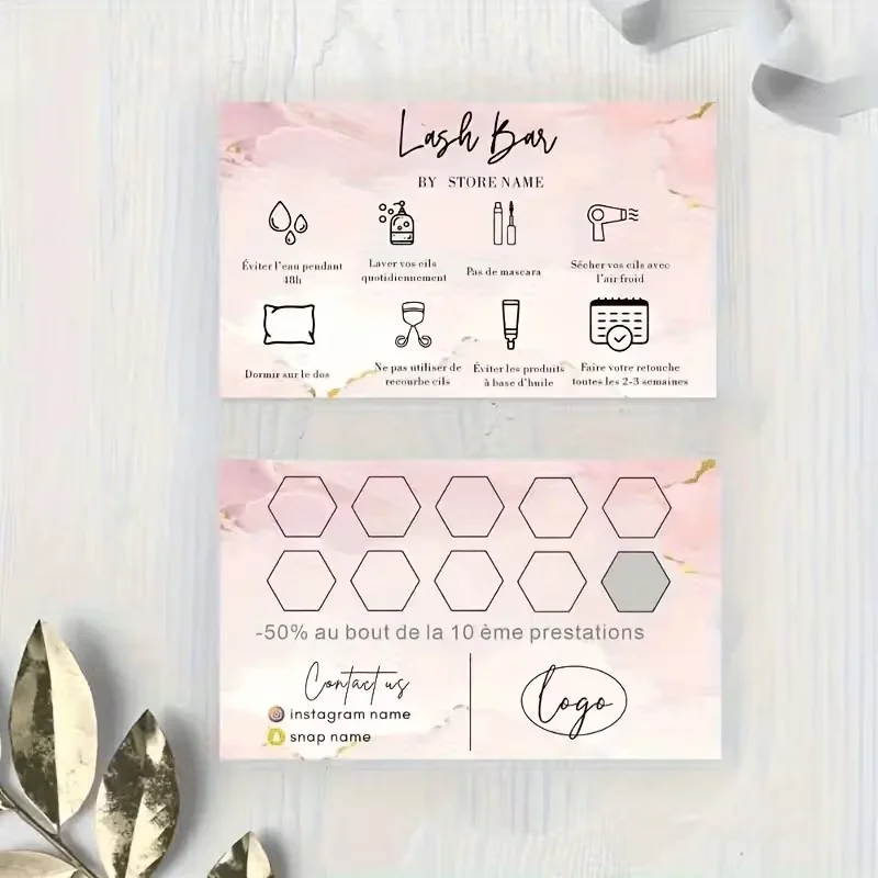 Customized Double-Sided Matte Paper Business Cards Personalized Thank You Cards Small Business Exclusive Customizable Greeting C 5