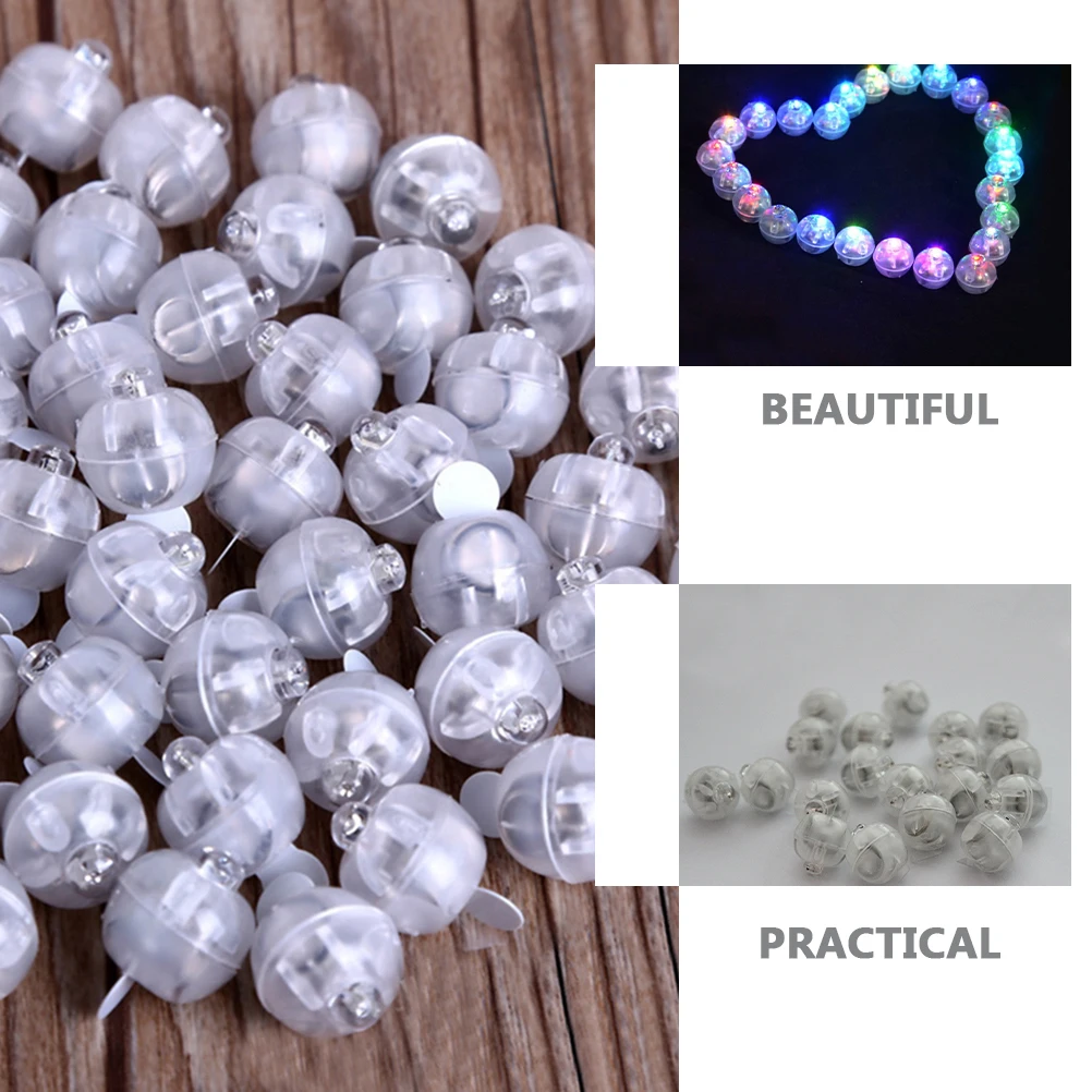 

60pcs LED Led Light Bulb Luminous Night Light Round Mini Decorative Party Wedding Festival Lanterns Tiny Small Bulb