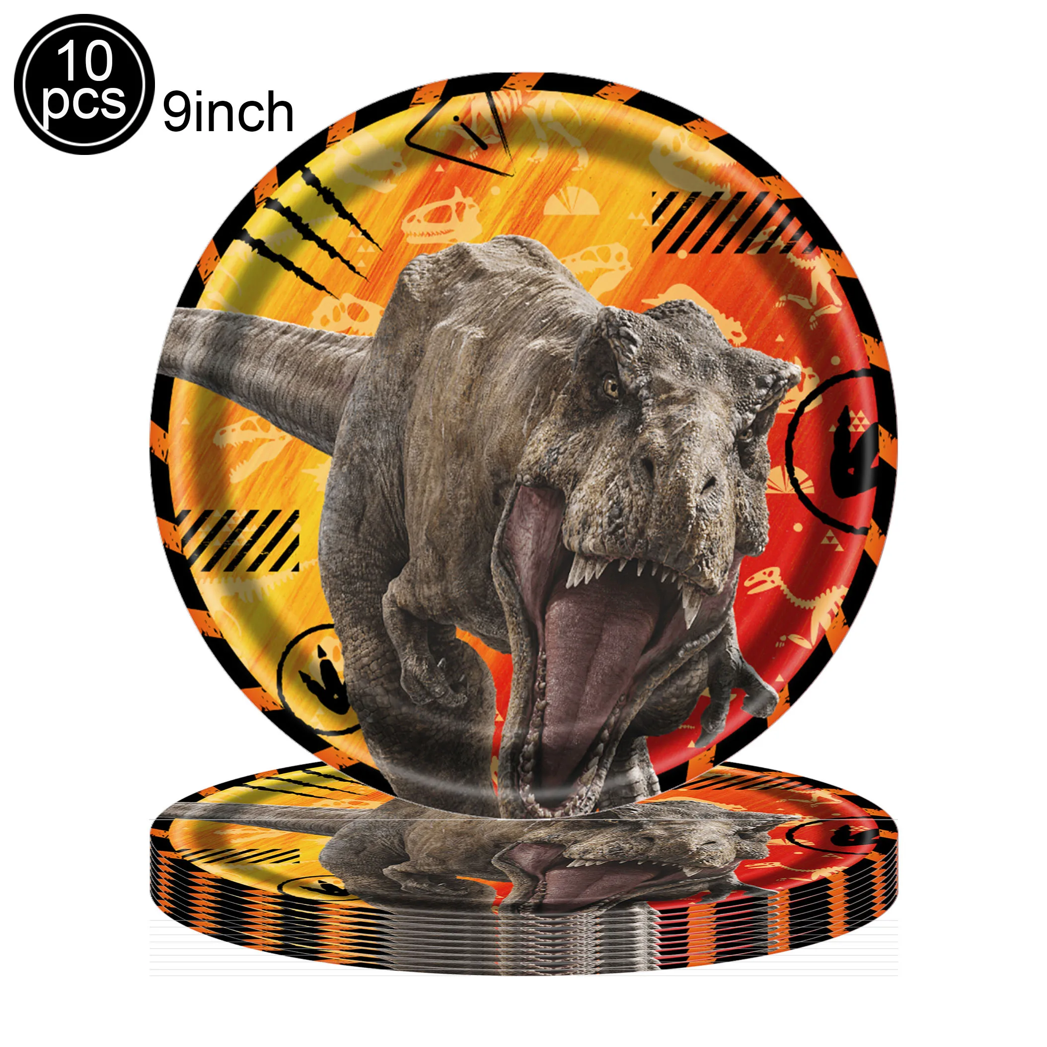 Einweggeschirr mit Dinosaurier-Motiv, Pappteller, Tassen, Servietten, Tischdecke, Geschenke, Tasche, Banner, Kinder-Dinosaurier-Geburtstagsparty-Dekoration – Detail 3