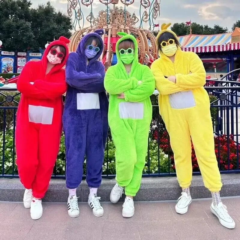 New Anime Adult TeenagerJumpsuit Costume Adult Onesie Pajamas Unisex Animal One-Piece Costume Cosplay Homewear Sleepwear Party