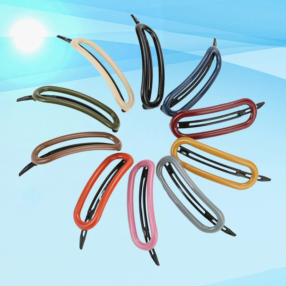 

Oval Hair Clip Bobby Pins Girls Clips Bun Medium Bang French Snap Barrettes Plastic Durable Practical Buckle Easy Hold Hair