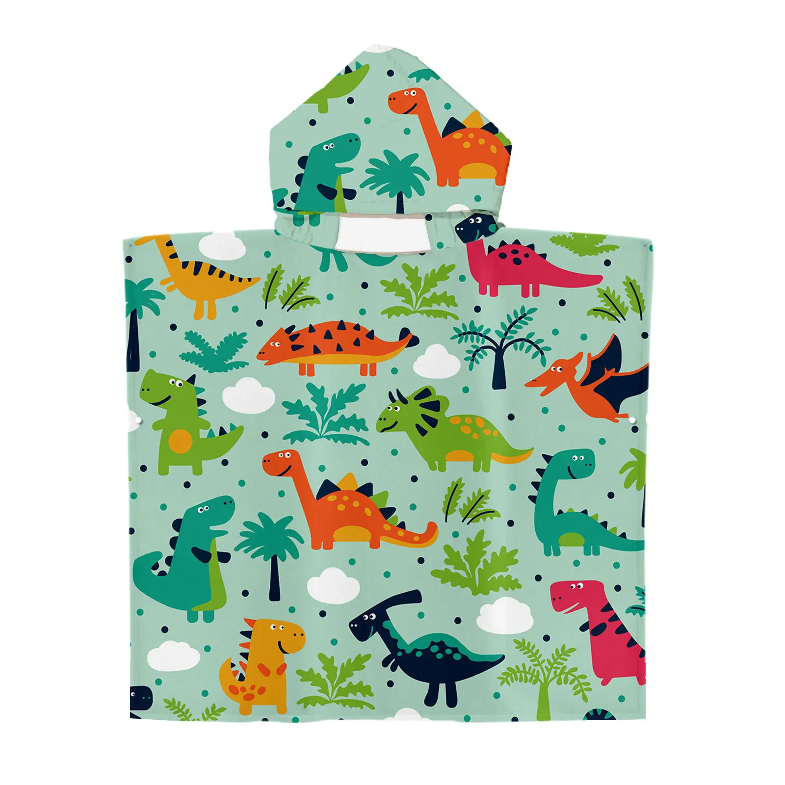 Dinosaur Hooded Beach Towel Kids Boy Microfiber Quick Drying Parent-child Bath Towel Cloak Bathrobe Wash Clothing Children Adult