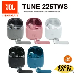 JBL-TUNE 225 TWS Fones De Ouvido Sem Fio Bluetooth, Fones De Ouvido Estéreo Impermeável, Fones De Ouvido, Fone De Ouvido, Som Baixo, Original