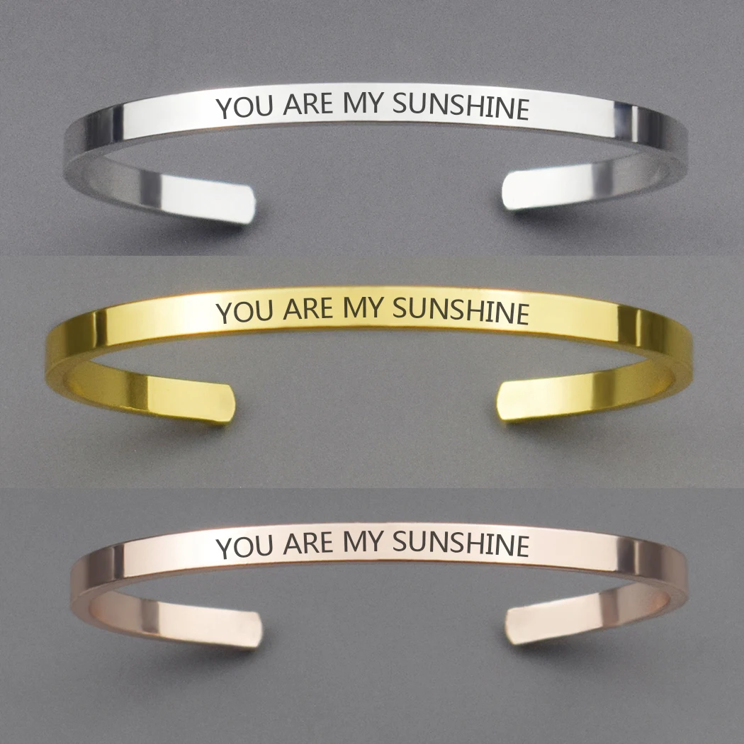 You Are My Favorite Funny Quote Alloy Metal Cuff Bracelet Bangle Friendship Bracelet Gift for Best Friend / Girlfriend