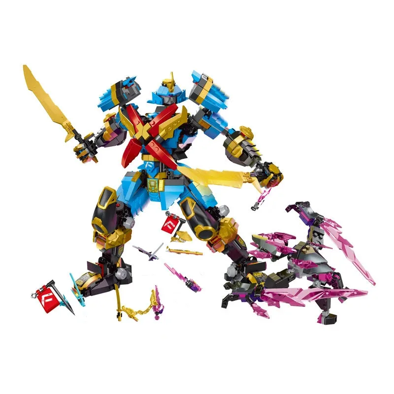 

Совместимые наборы Mecha Nya's Samurai X Mecha Robot Building Blocks с фигурками MOC Model Assemble Bricks Toy Gift For Kids Boy