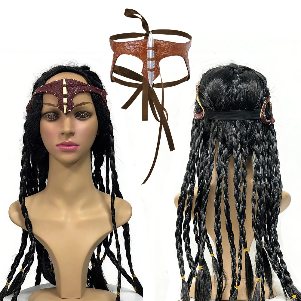 

Neytiri Movie Avatar Cosplay Wig Headwear Fire Ash Hair Headband Costume Accessories Halloween Roleplay Carnival Suit Props