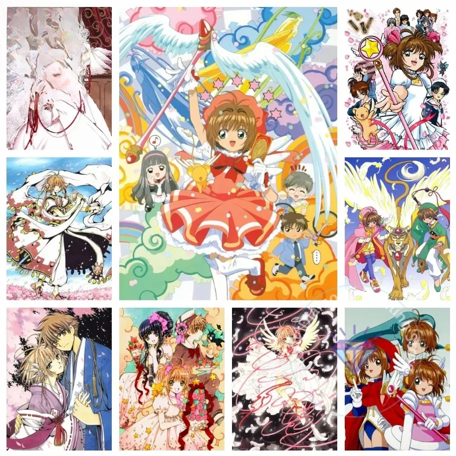 

Cardcaptor Сакура японского аниме 5D DIY ручная вышивка наборы алмазов для рисования круглые/квадратные дрели Рим Декор подарок