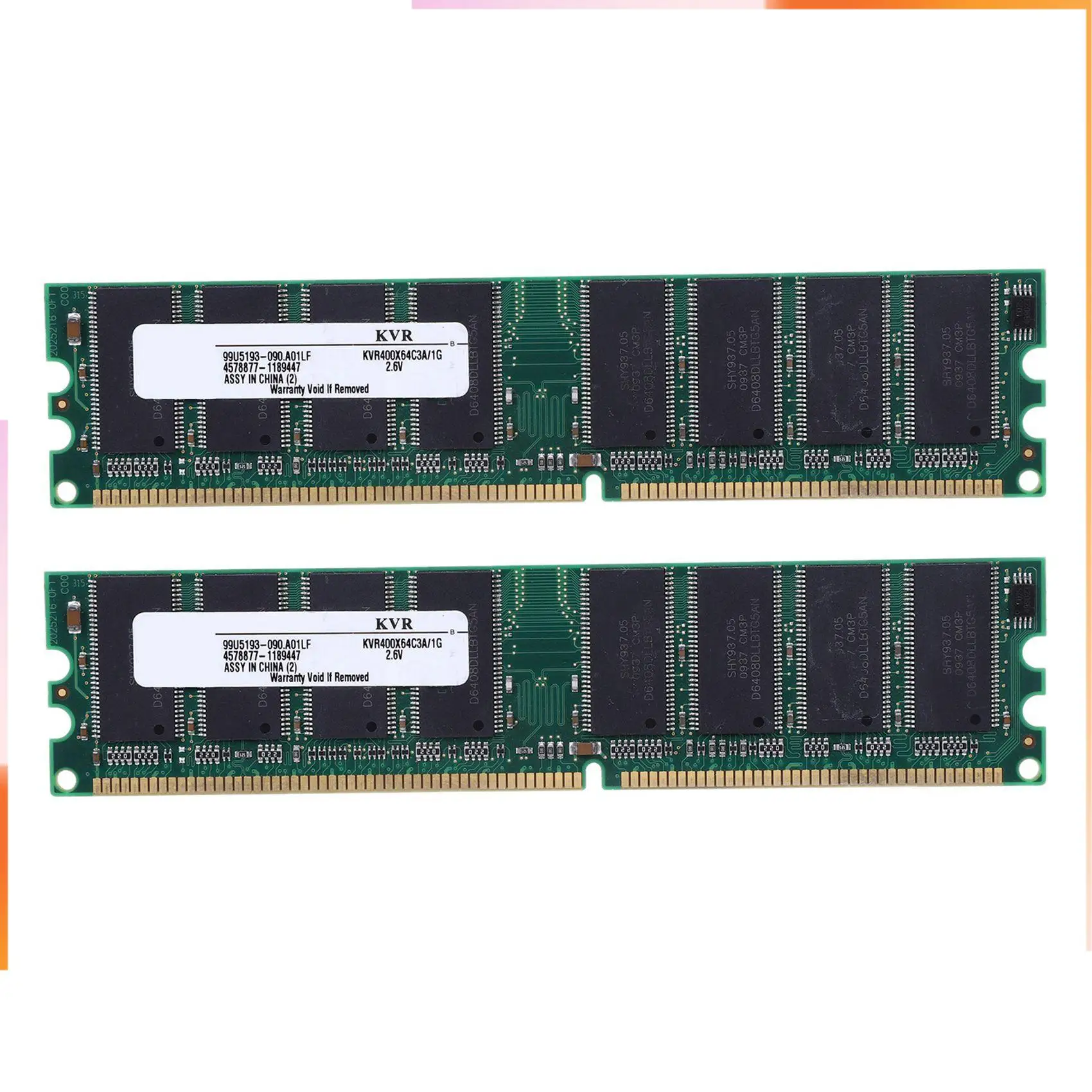 

A92Z 2X 2,6 В DDR 400 МГц 1 ГБ памяти 184 контакта PC3200 Настольный компьютер для оперативной памяти Процессор GPU APU Non-ECC CL3 DIMM