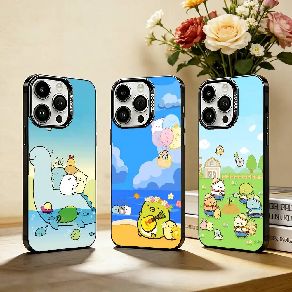 

S-Sumikko Gurashi Phone Case For iPhone 17,16,15,14,13,12,Pro MAX White Matte Shockproof Cover