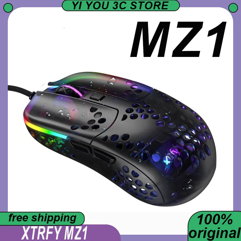 

Xtrfy MZ1 Gaming Mouse Wired Lightweight 3389 Sensor RGB Backlight FPS Rechargeable CSGO PC Esports Laptop Gaming Mice