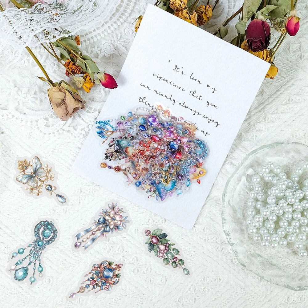 10/30/50 قطعة شفافة INS نمط مرصع بالجواهر قلادة ملصقات الحيوانات الأليفة الشارات الجمالية DIY بها بنفسك الغيتار حقيبة الهاتف لطيف الكرتون ملصق