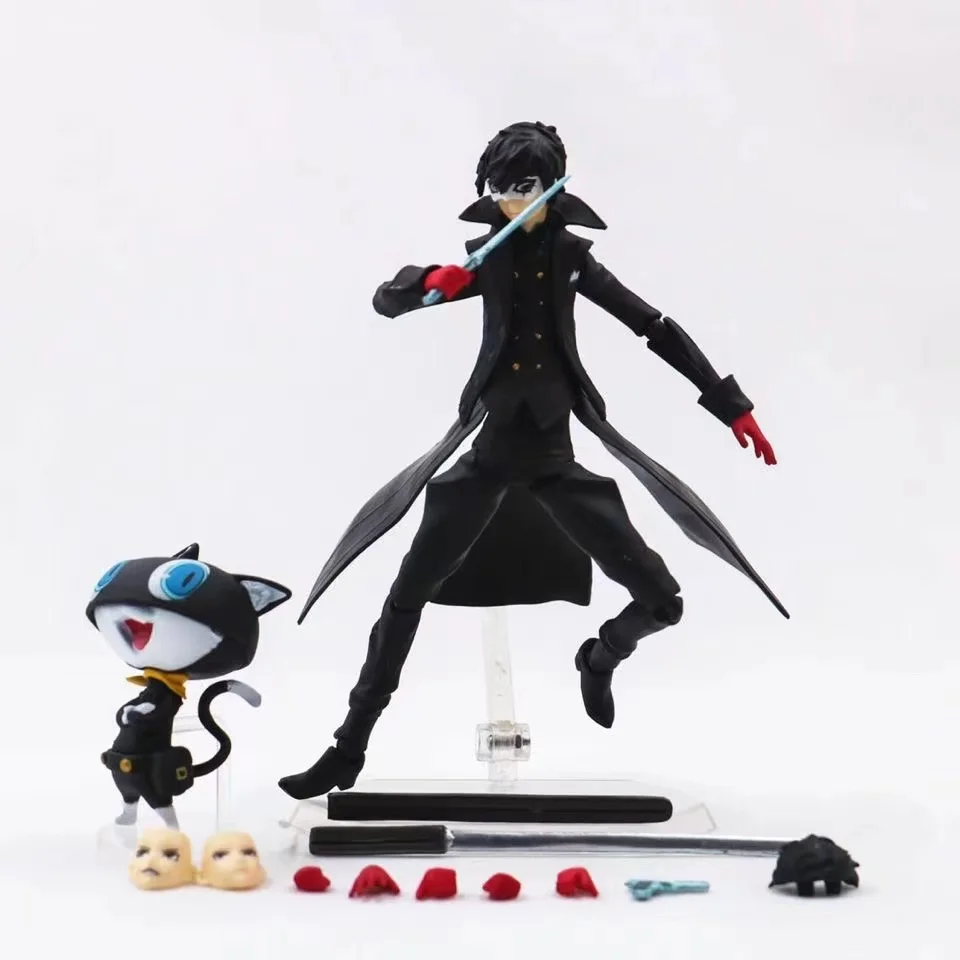 PVC Anime Action Figure, Joker Persona 5, Ren Amamiya Morgana 793, Modelo Artesanal, Presentes de Boneca, Figma 363, 15cm