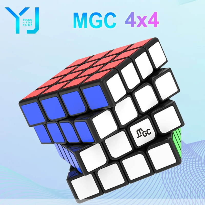 YJ MGC 4x4 M Magnetic Magic Speed Cube Stickerless Professional Fidget Toys MGC 4 M Cubo Magico Puzzle MGC4