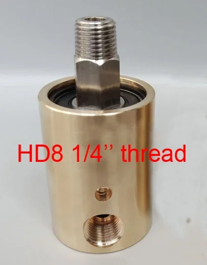 HD8 DN8 1/4 Inch Rotating 360 Rotary Joint Water Air Oil Swivel Coupling Spray Universal Connector Brass Rotation Union