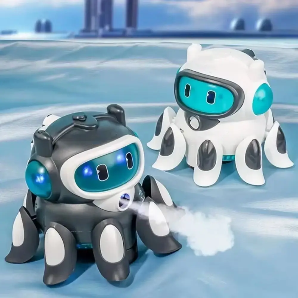 Color Light Universal Octopus Doll Automatic Obstacle Avoidance Swing Motion Electric Walking Toy Cool Lighting