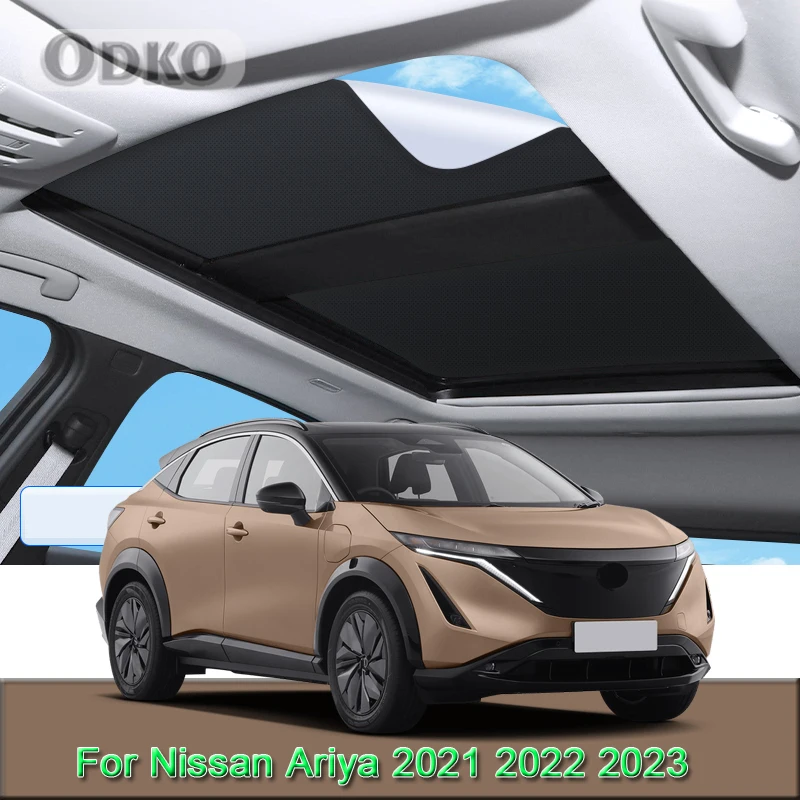 Car Electrostatic Adsorption Sunroof Sunshade Cover For Nissan Ariya 2021-2023 2024 Heat Insulation Skylight Sticker Accessories