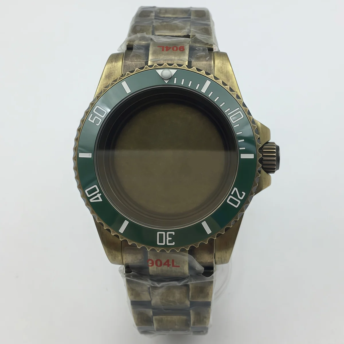 40mm DIY Case Vintage Bronze Plating Sapphire Glass And Various Bezel Inlays Suitable For NH35 NH36 PT5000 Automatic Movement
