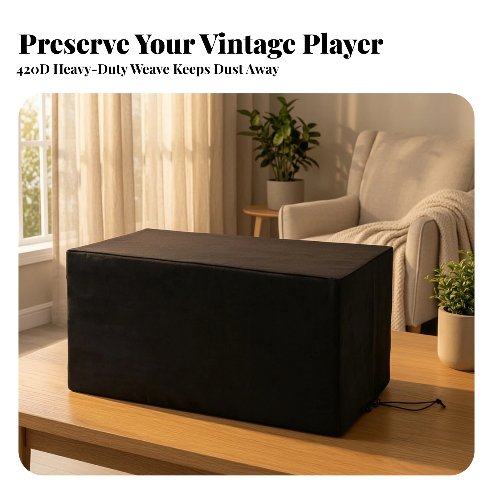 Vinyl Player Dust Cover Easy to Clean Turntable Dust Cover Universal Foldable for Vinyl Collectors, Home Media Consoles