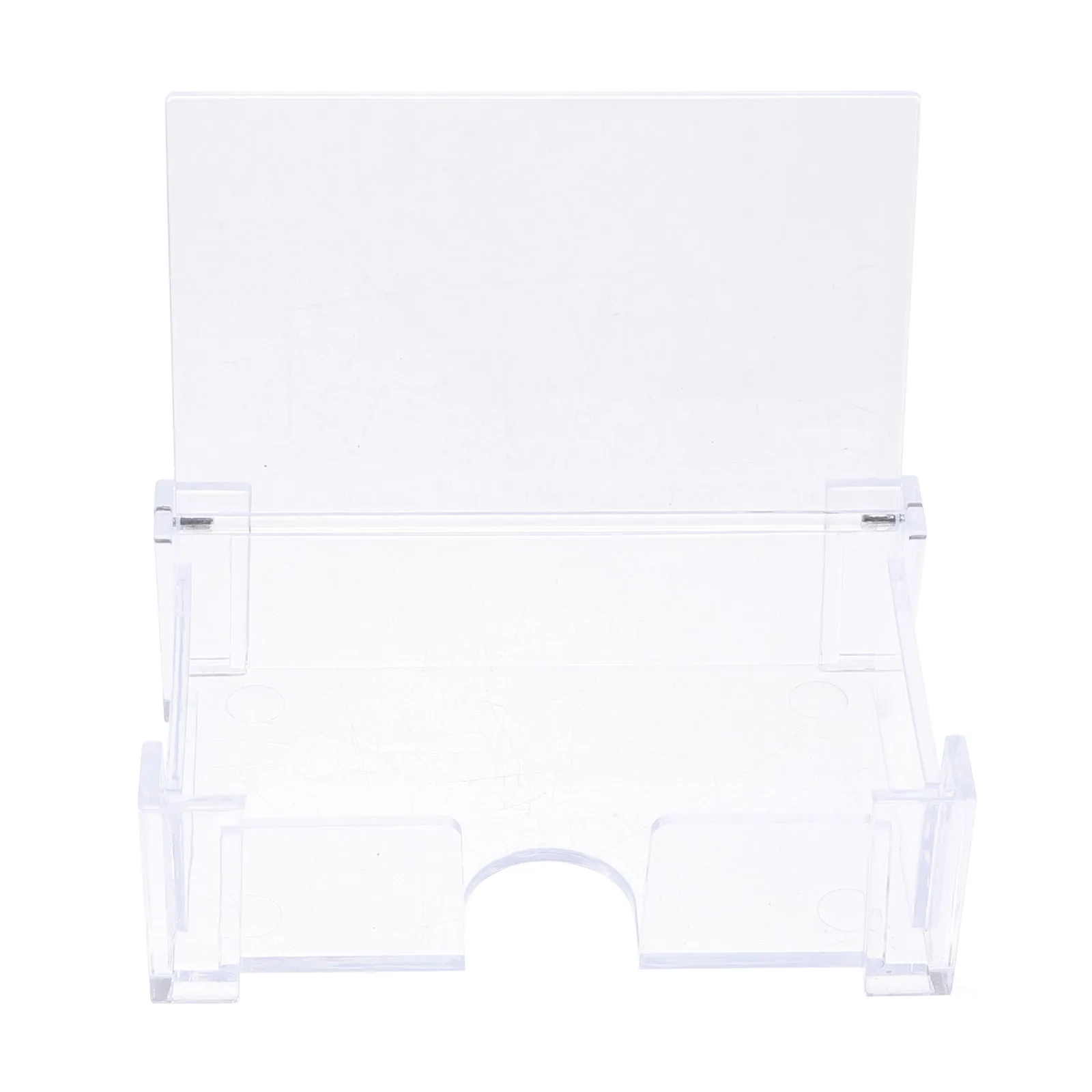 

2pcs Flip Card Box Acrylic Storage Office Supplies Desktop Business Cards Storage Case Name Cards Holder Case