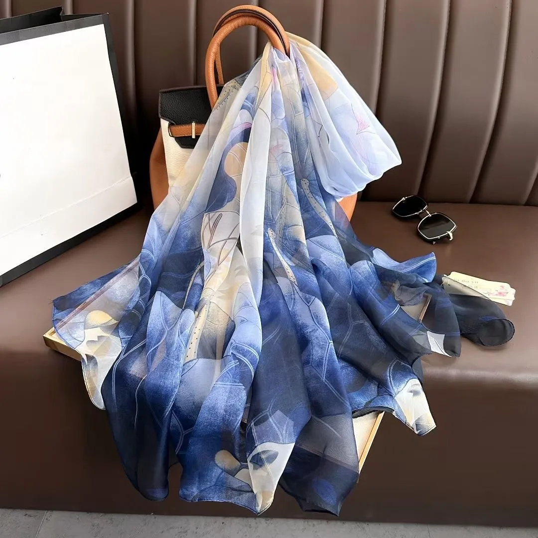 180*140cm Luxury Brand Summer Female Pareo Beach Scarf Women Sunscreen Outdoor Shawl Wrap Chiffon Soft Large Bandanna Foulard