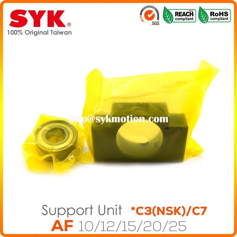 SYK Genuine Support Unit AF10 AF12 AF15 AF20 AF25 NSK Bearing Supported-side C3 C7 Ball Screw TBI SFU1204 1605 Premium CNC Parts