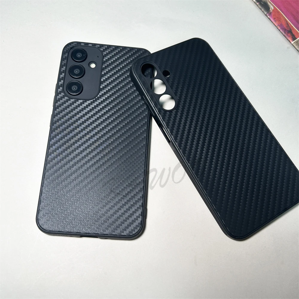 A15 A05S Case Carbon Fiber Texure Soft TPU Slim Cover For Samsung Galaxy A35 A55 A54 S24 Ultra Silicone Thin Phone Capa Coque
