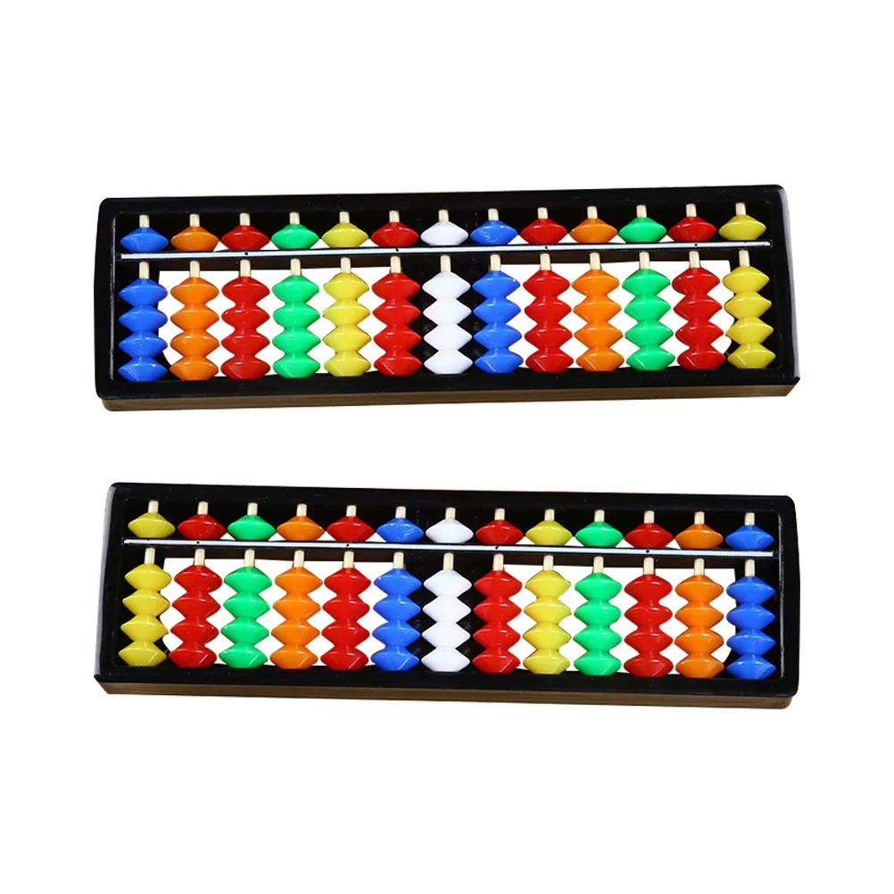 2 Pcs Math Educational Toys Children's Abacus Kids Calculator Learning for Outdoor