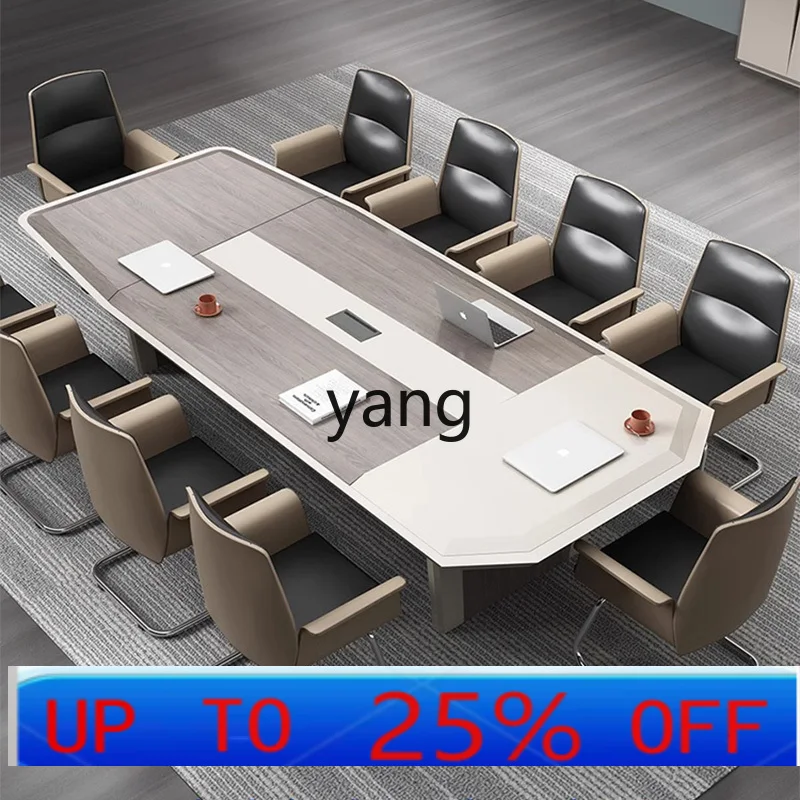 LH  light luxury large-scale conference atmosphere office table and chair combination long table meeting table furniture