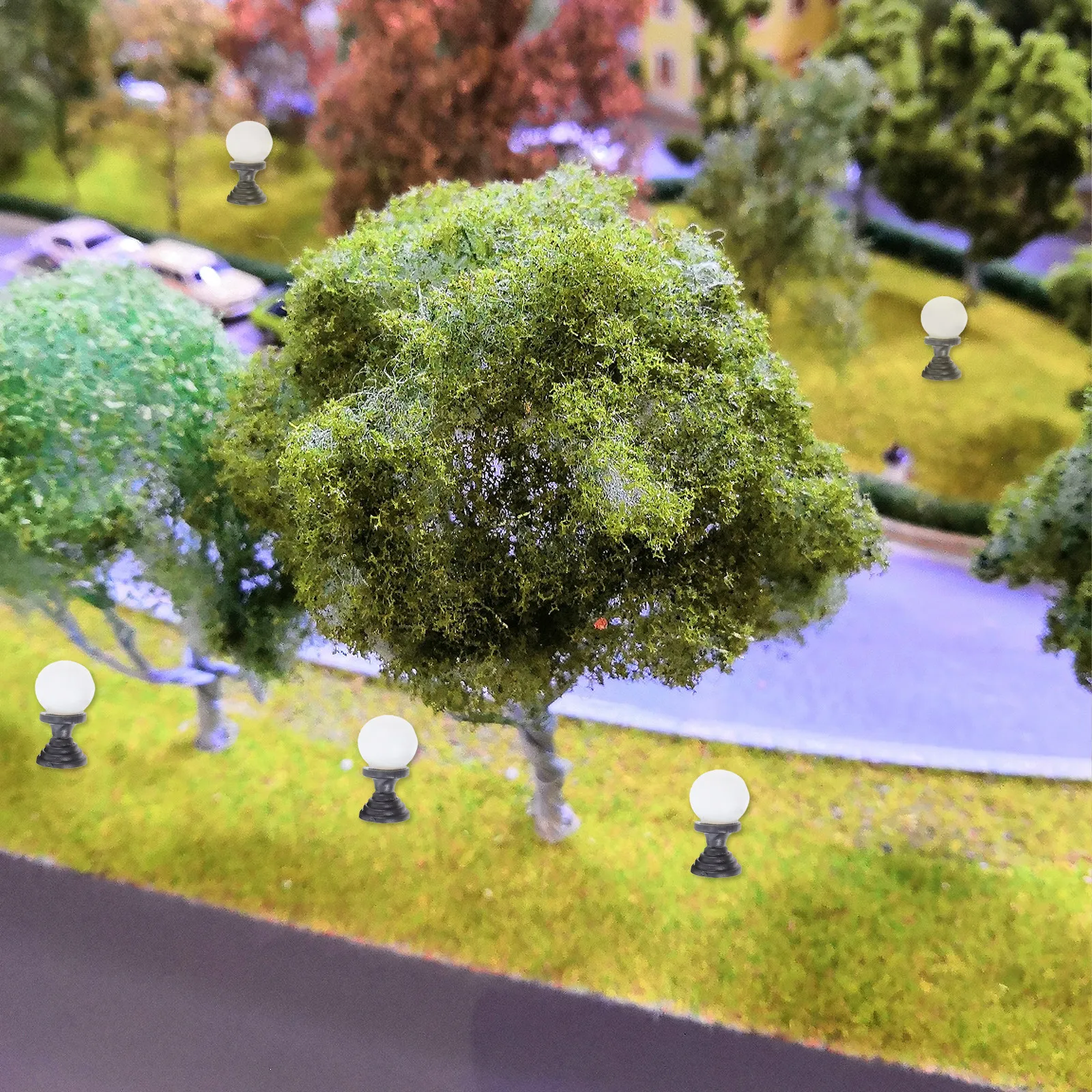 

5Pcs Garden Lawn Light Mini Decorative LED Lamp for Sand Table Miniature Scene Outdoor Landscape Lighting Artware