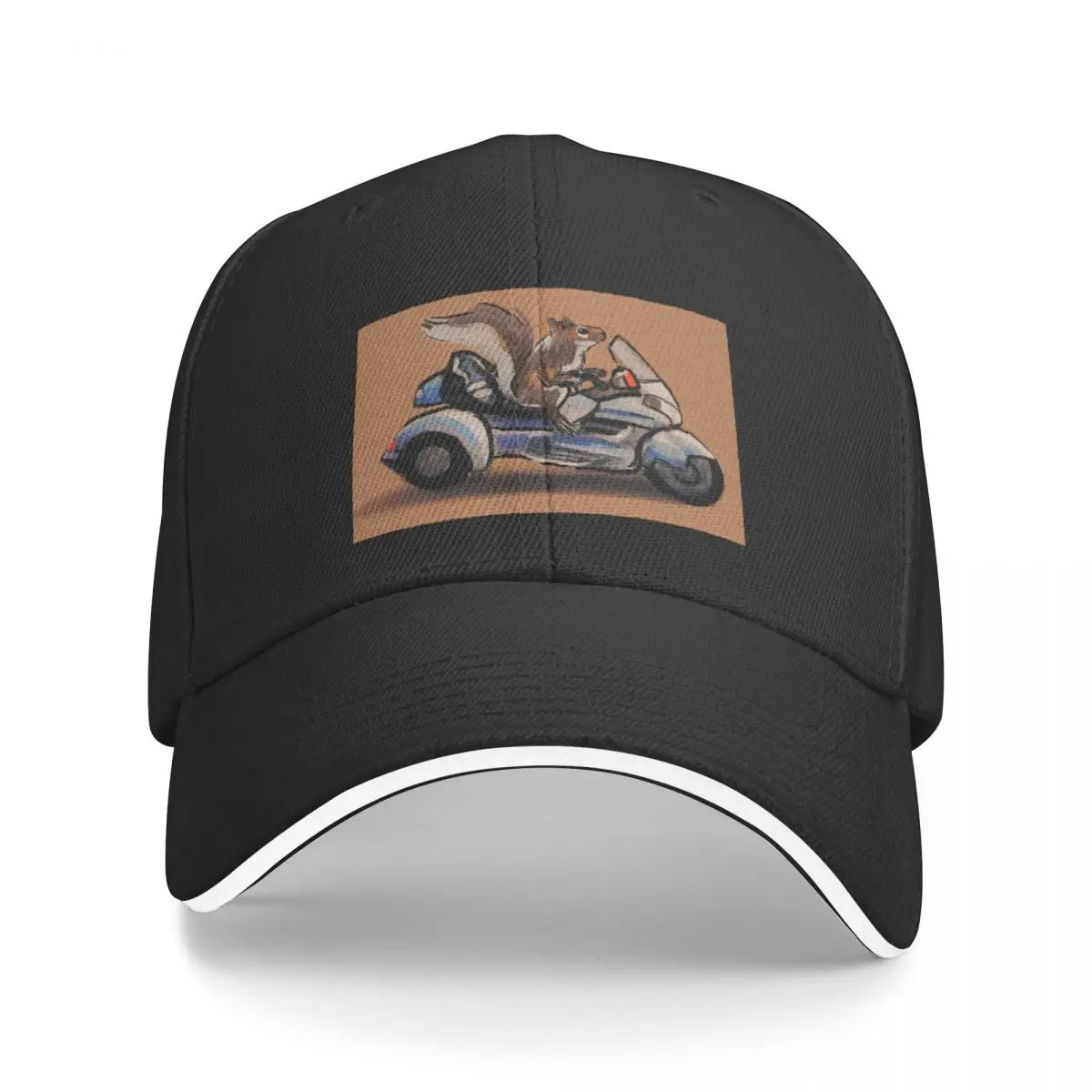 vroom vroom squirrel Baseball Cap beach hat fishing hat Gentleman Hat Golf Man Men's Luxury Women's