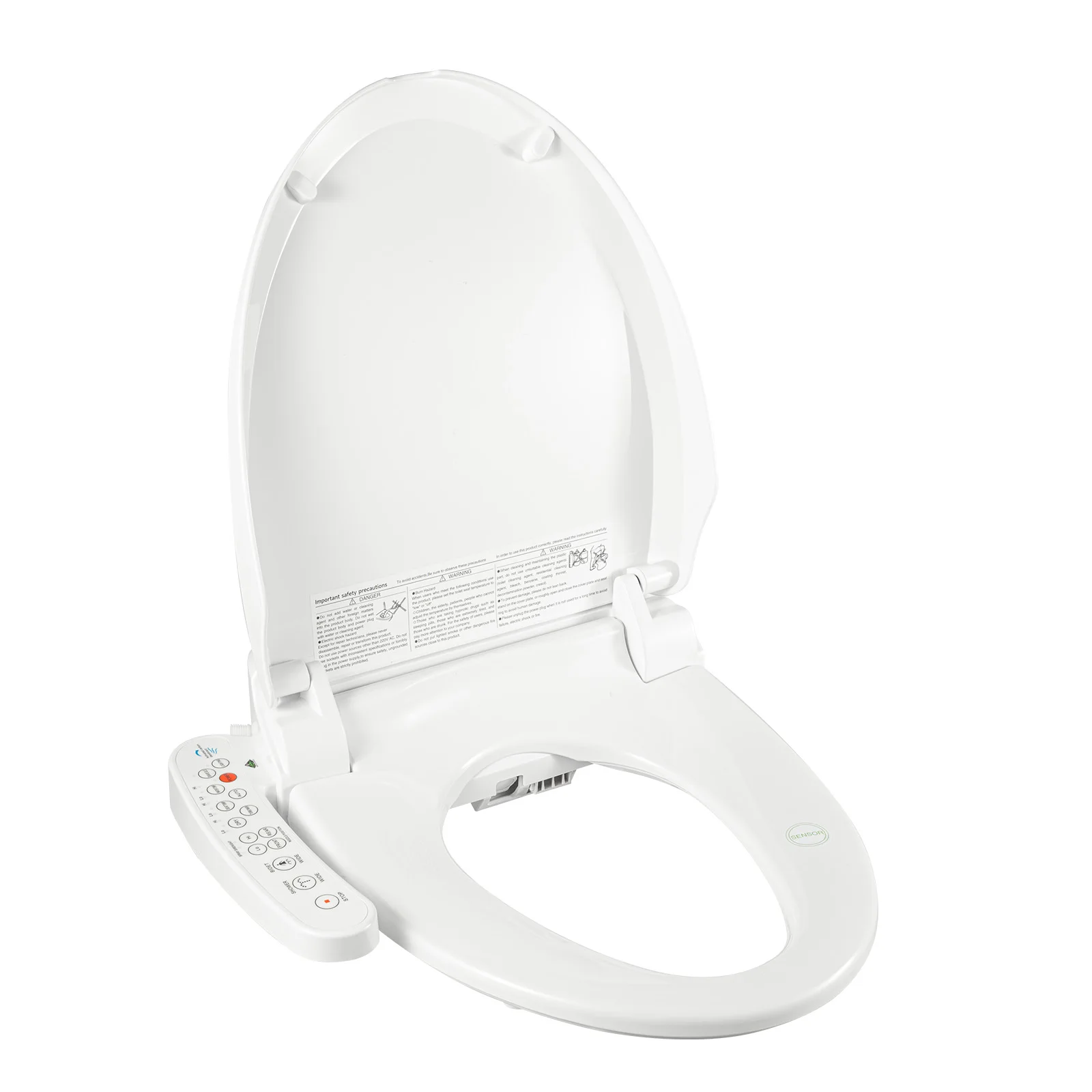 YIYIBYUS Electric Smart Toilet Shower Toilet Seat Automatic Self-Cleaning Nozzles Heated Bidet Toilet Seat