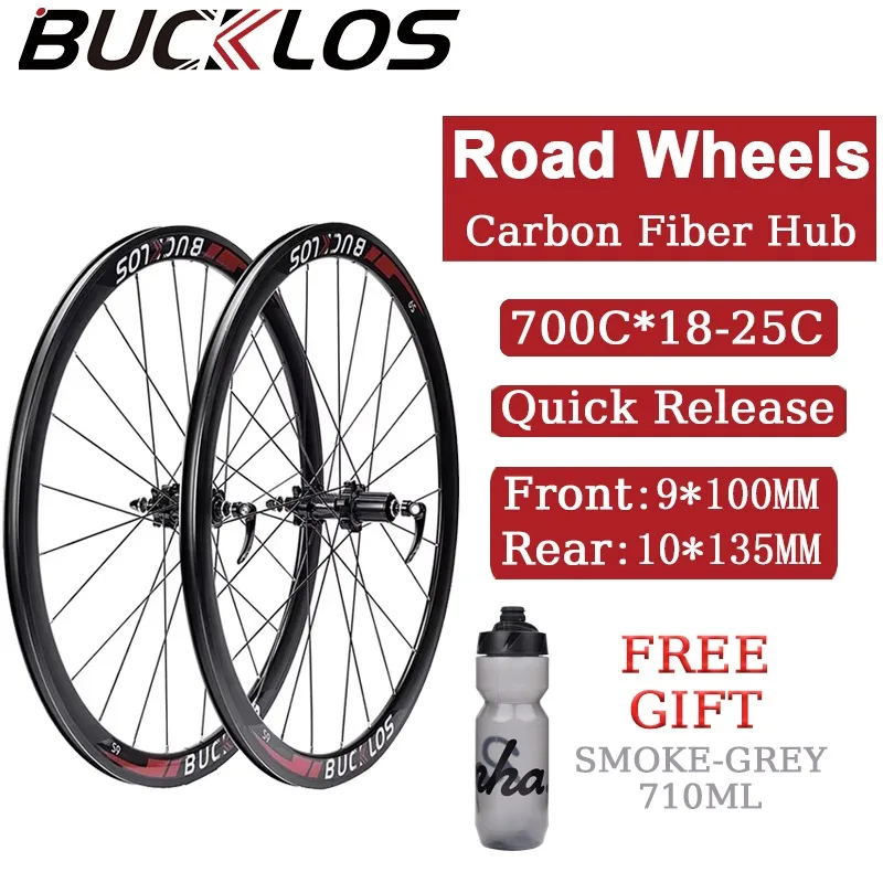 BUCKLOS Bicycle Wheels 700C 23-25C 18-25C Road Bike Wheelset 30/40MM Road Bicycle Wheels 9*100/10*135mm Road Bikes Wheelset