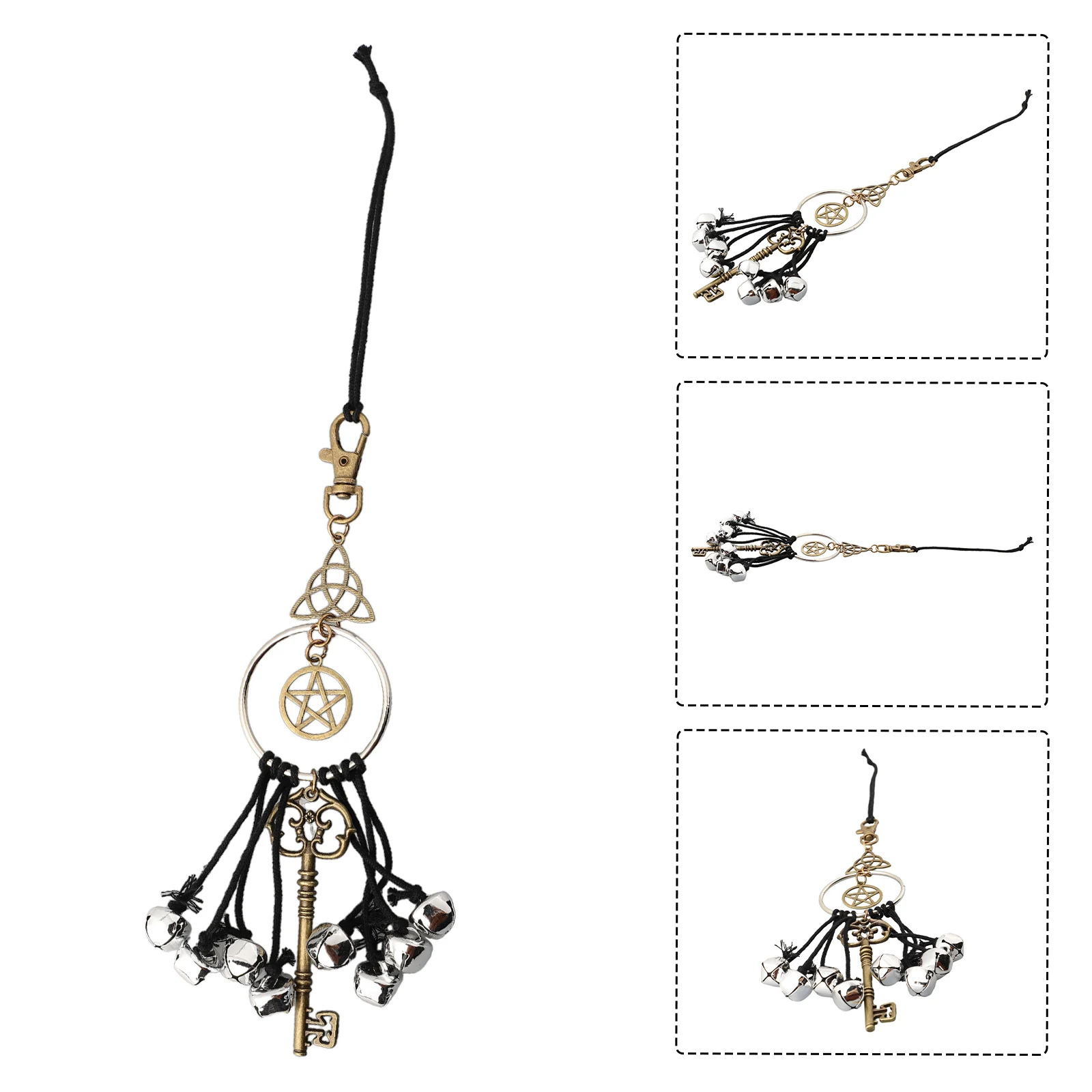 Metal Witch Bell for Door Hanging or Car Mount Supporting Protective Intent and Witch Decor Integration in Living Space